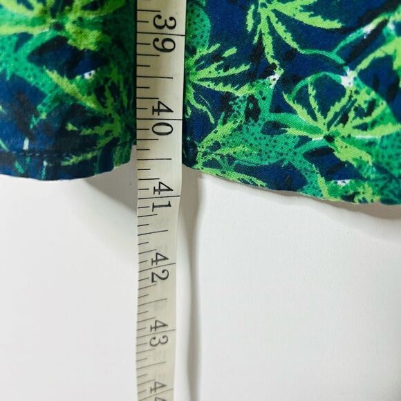 Ellos Blue Green Leaf Tropical Tank Dress Plus - Picture 6 of 9